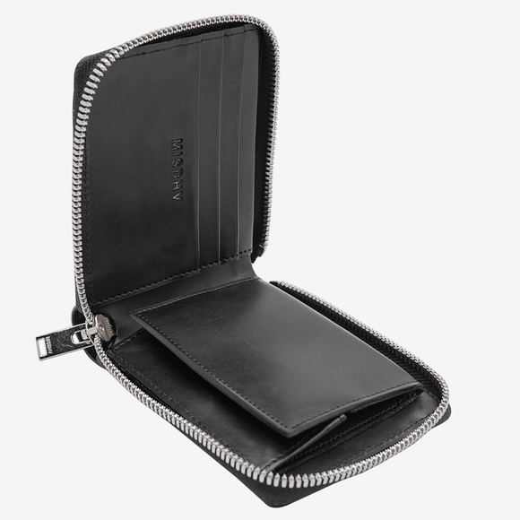 MISBHV unisex black leather wallet w. embossed monogram pattern - Picture 10 of 10